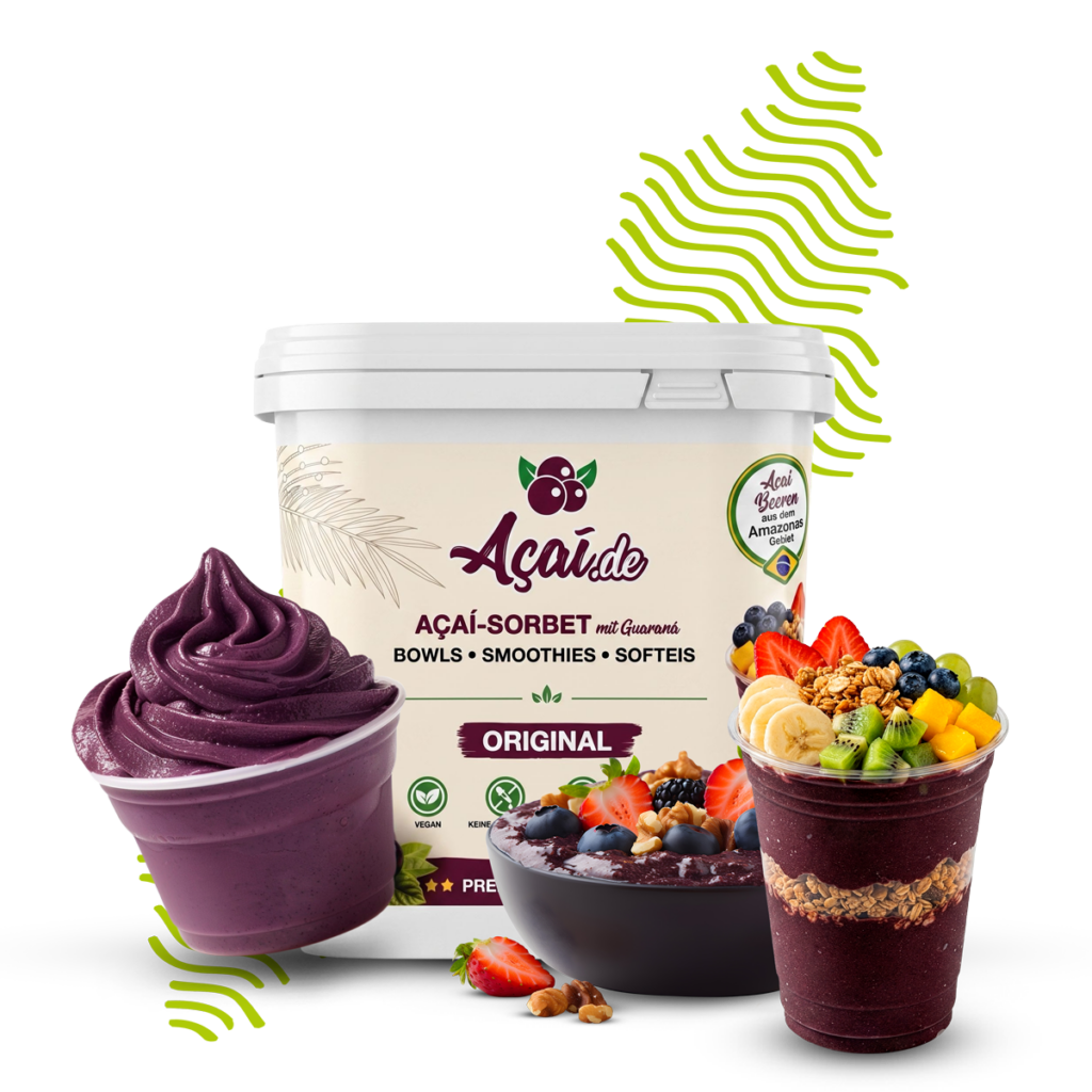 AÇAÍ Sorbet für Softeis, Speiseeis und Bowls